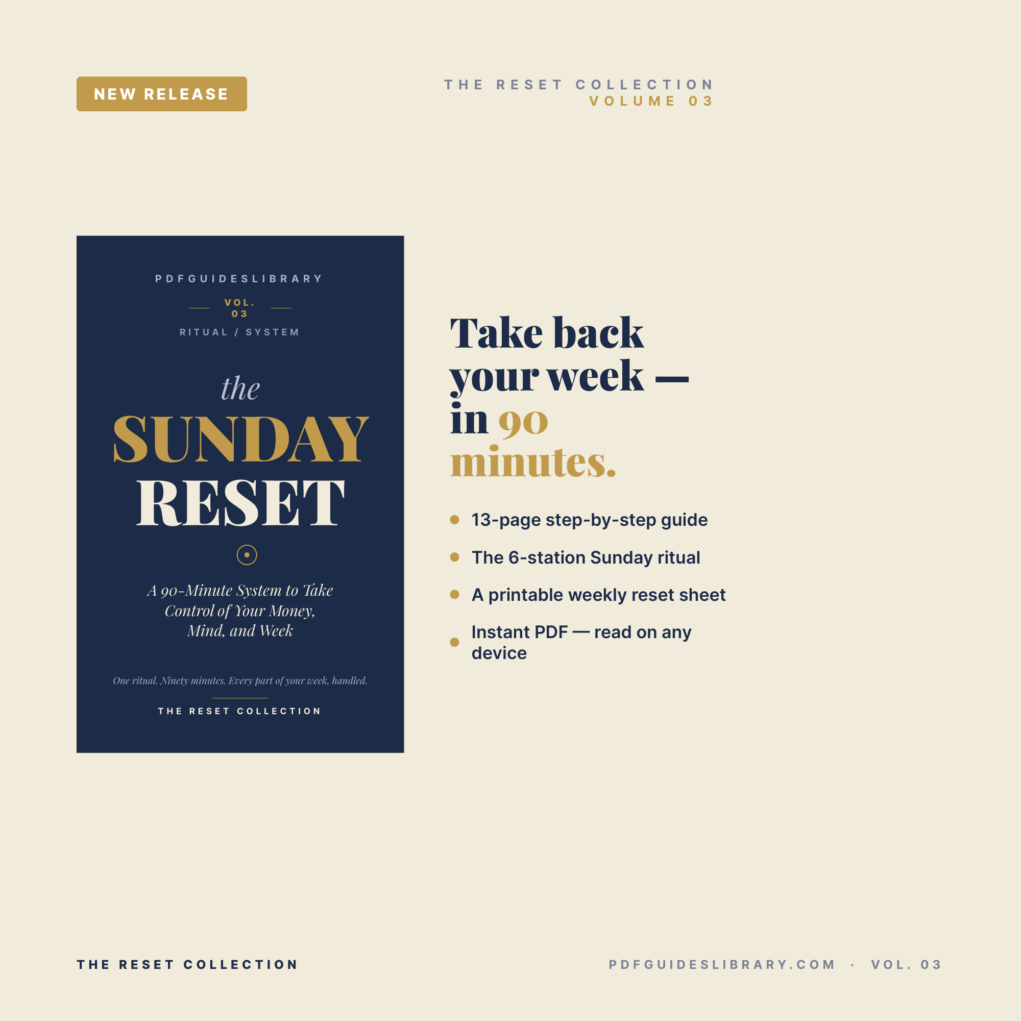 The Sunday Reset - A 90-Minute System to Take Control of Your Money, Mind, and Week