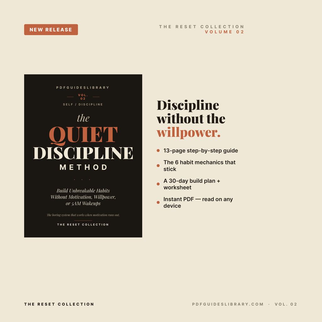 The Quiet Discipline Method - Build Unbreakable Habits Without Motivation, Willpower, or 5AM Wakeups