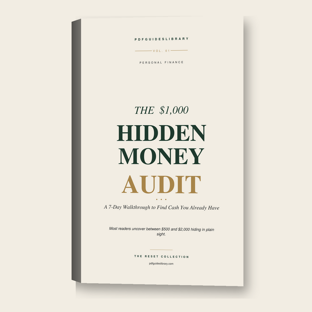 The $1,000 Hidden Money Audit - A 7-Day Walkthrough to Find Cash You Already Have