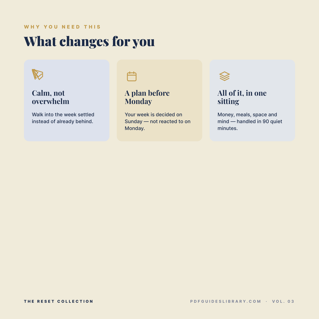 The Sunday Reset - A 90-Minute System to Take Control of Your Money, Mind, and Week