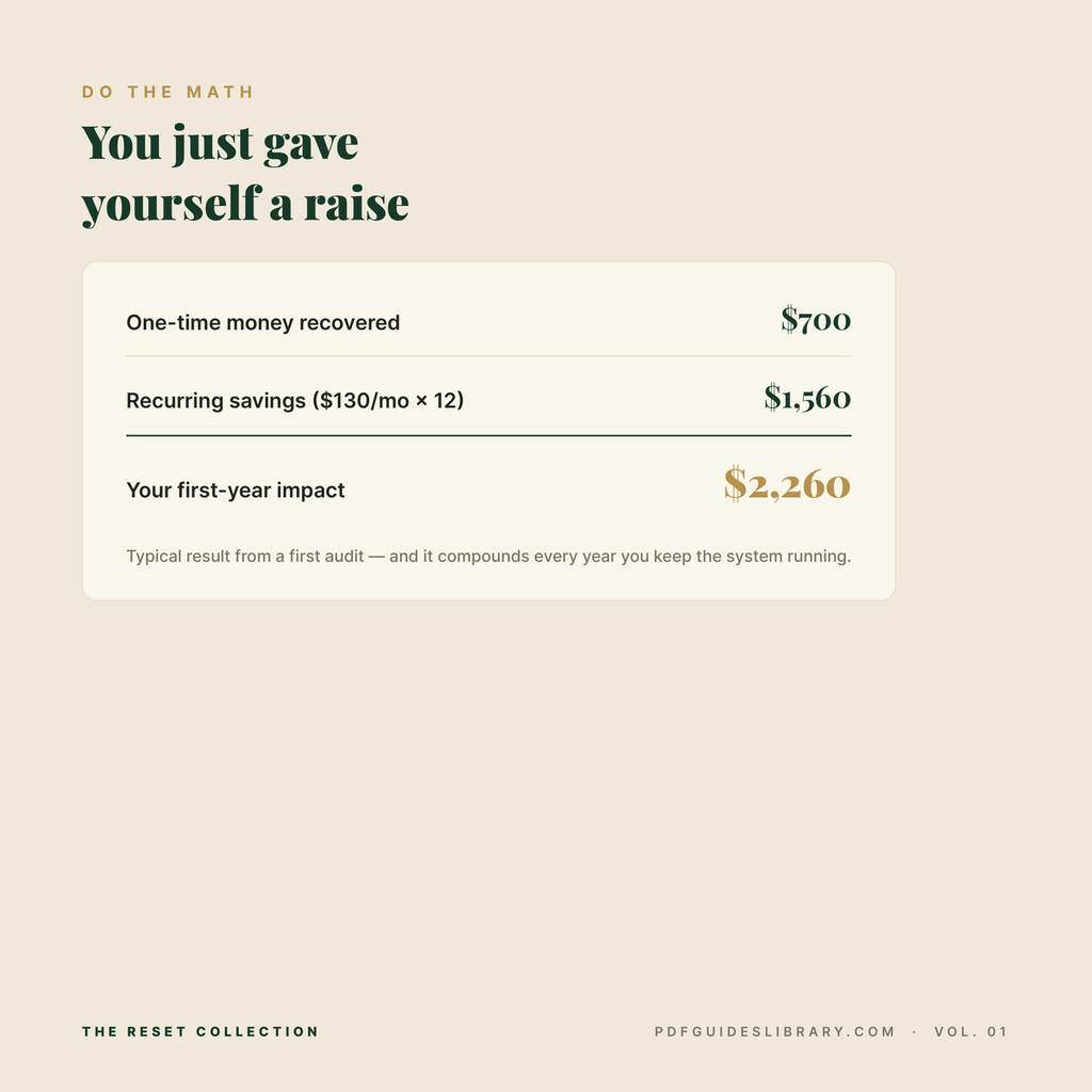 The $1,000 Hidden Money Audit - A 7-Day Walkthrough to Find Cash You Already Have
