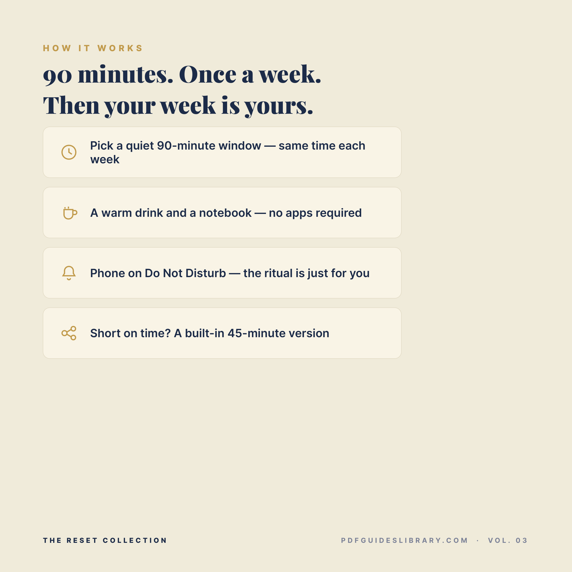 The Sunday Reset - A 90-Minute System to Take Control of Your Money, Mind, and Week